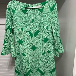 Green floral dress